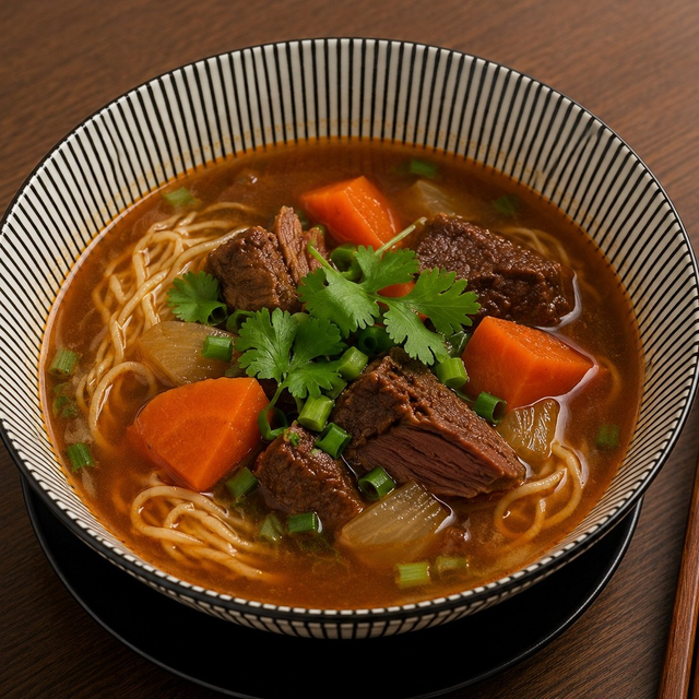 Beef Stew Egg Noodle Soup (Bò Kho).