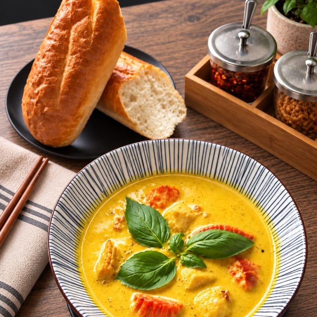 Tofu Curry & Baguette.