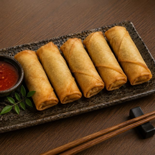 Vegetarian Crispy Rolls.
