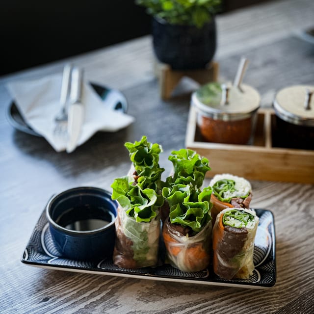 Green Papaya Beef Rolls.
