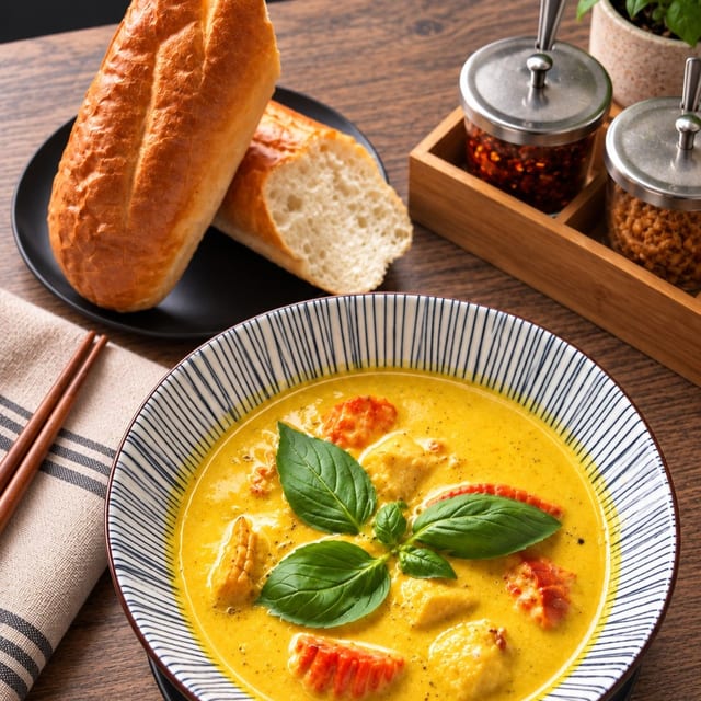 Chicken Curry & Baguette.