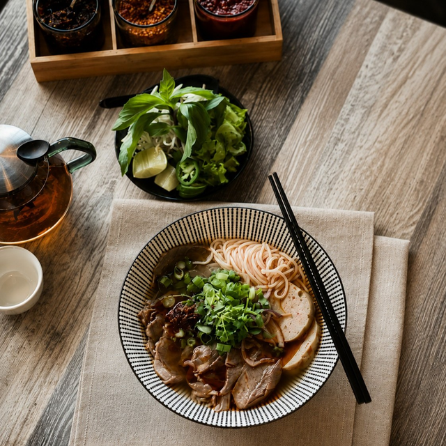 Spicy Beef Noodle Soup (Bún Bò Huế).