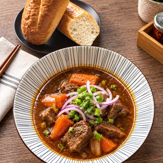 Beef Stew & Baguette.