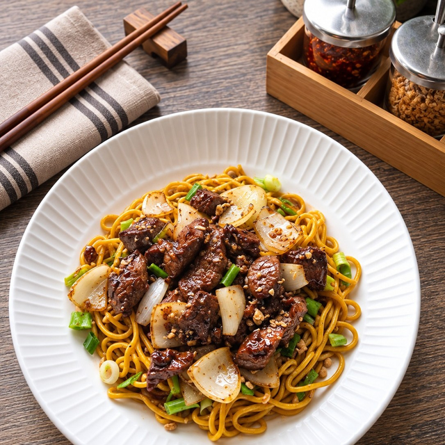 Garlic Noodles Steak Cubes.