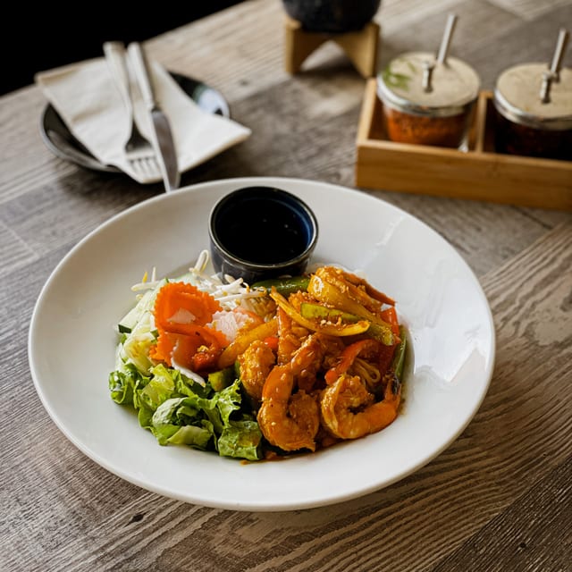 Sautéed Prawns Noodle Salad.