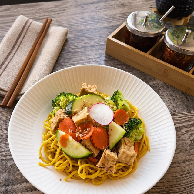 Garlic Noodles Tofu & Vegi.