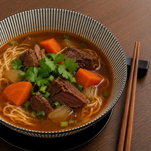 Beef Stew Egg Noodle Soup (Bò Kho).