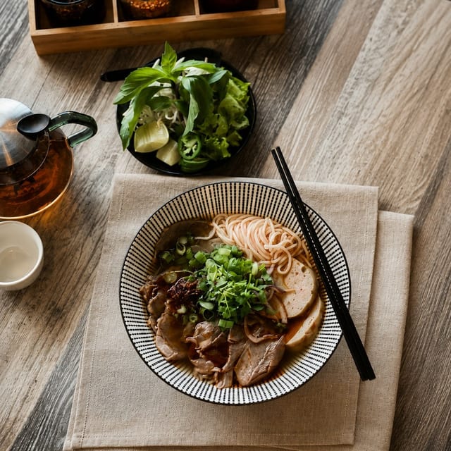 Spicy Beef Noodle Soup (Bún Bò Huế).