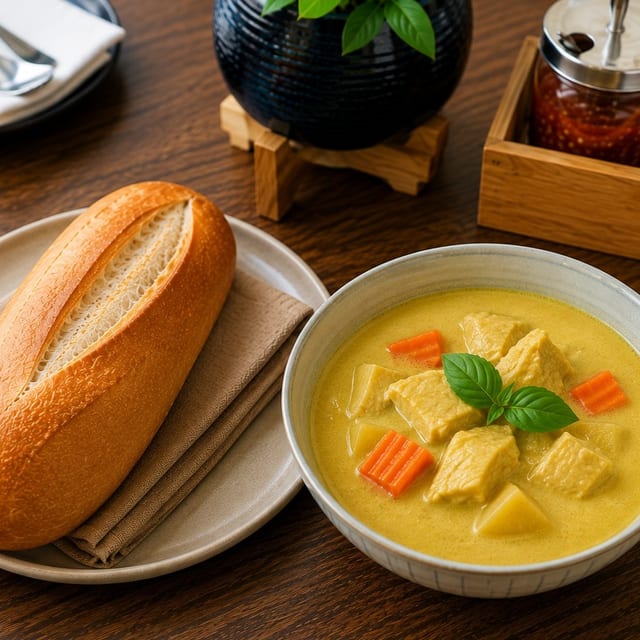Tofu Curry & Baguette.