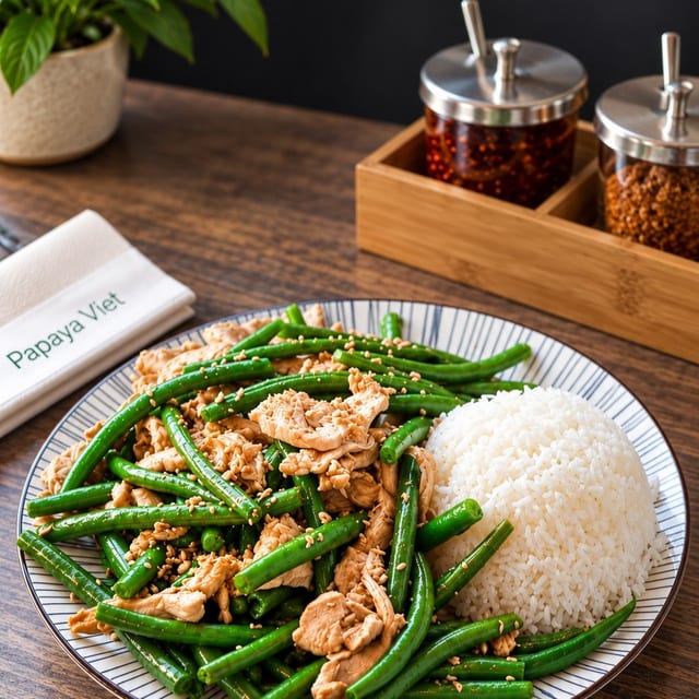 Sautéed Chicken & Green Beans.