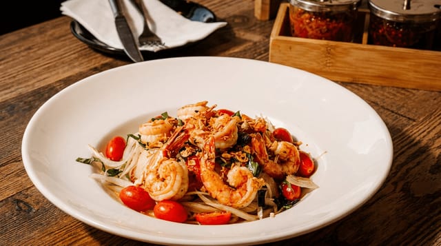 Grilled Prawn Papaya Salad.
