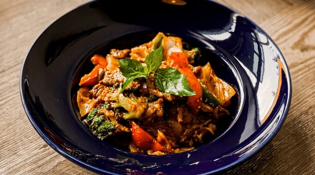 Spicy Basil Noodles.